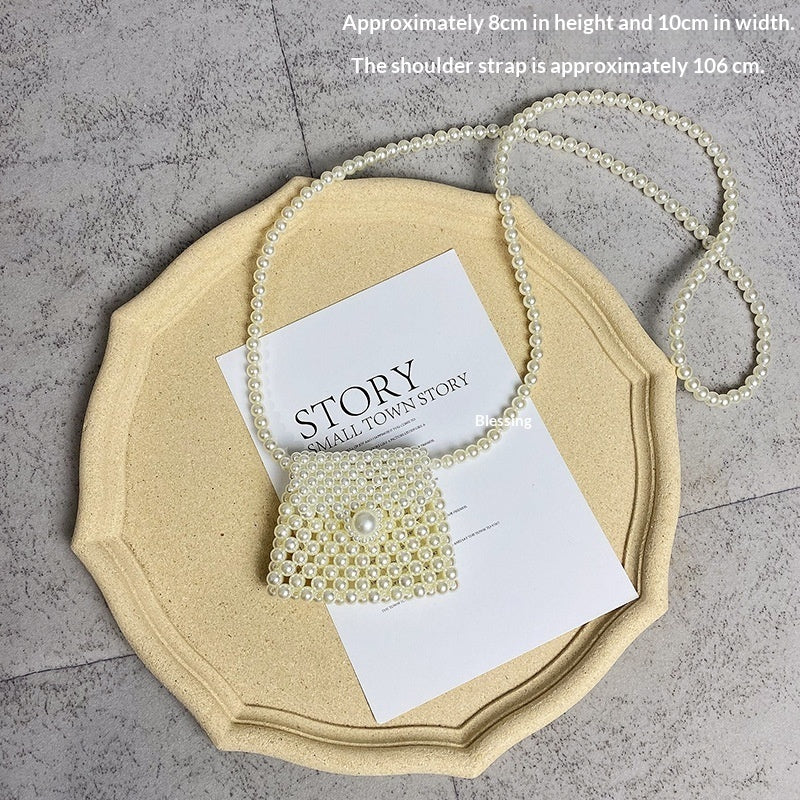 Handwoven Pearl Crossbody Bag