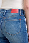 Judy Blue Camden Plaid Print Cuff Straight-Leg Jeans with Pockets — product view 10