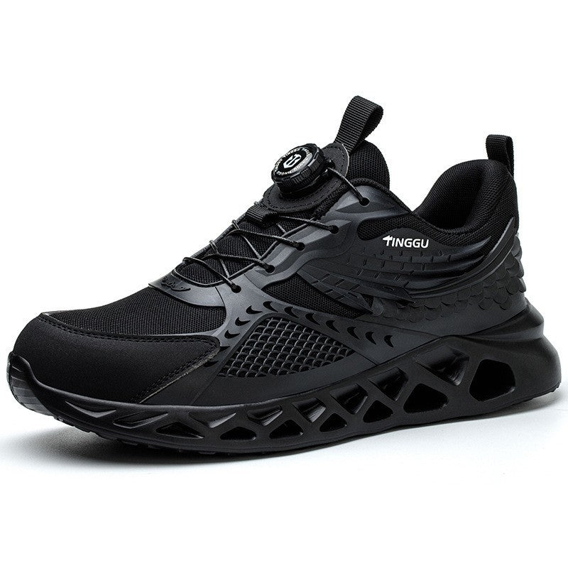 Men's Steel Toe Work Shoes - Impact-Resistant Puncture-Proof Breathable Safety Shoes