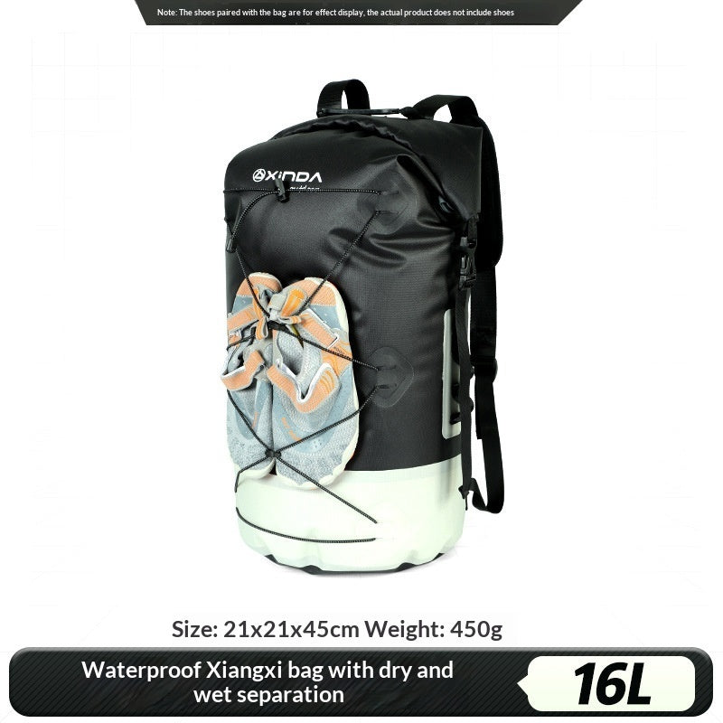 IPX7 Waterproof Backpack with Dry-Wet Separation - 16L/26L/36L Outdoor Adventure Bag