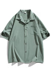 Men’s cotton-blend pocketed short-sleeve shirt.