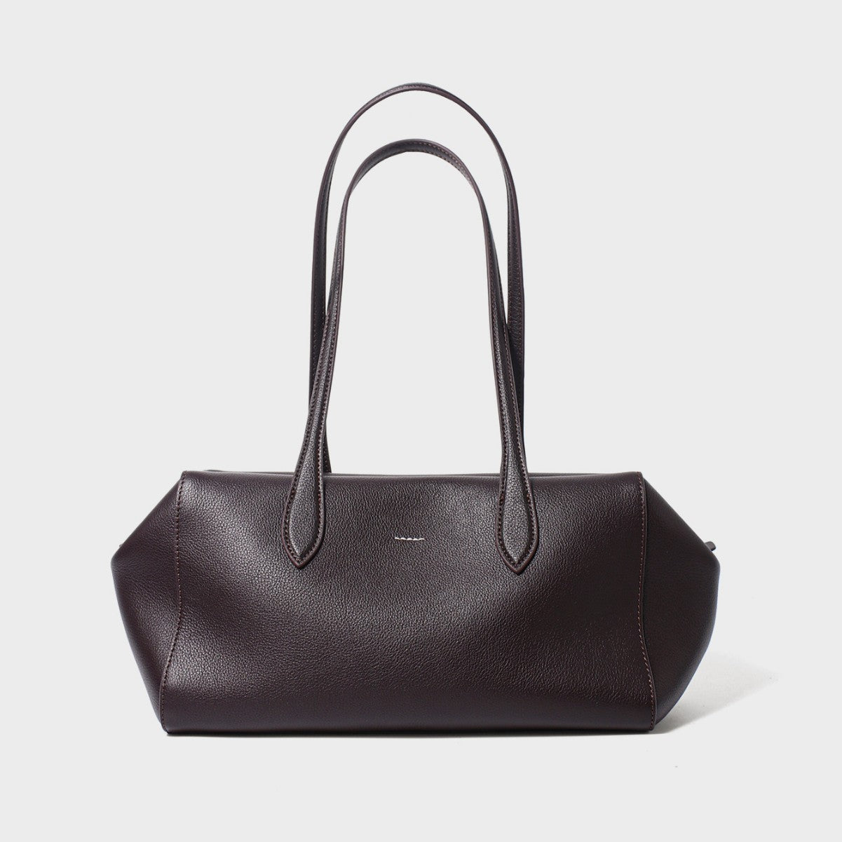 Women's Solid-Color High-Capacity Leather Tote Bag - Business Commuter Handbag