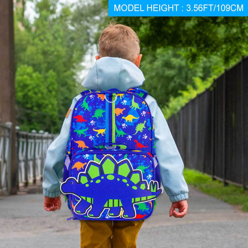 Kids 3-Piece School Backpack Set - Lightweight Water-Resistant Cartoon Backpack with Lunch Bag & Pencil Case