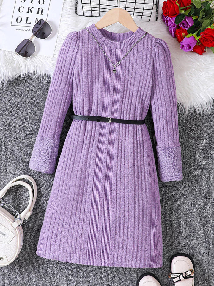 Poppy Lane Ribbed Knit Long-Sleeve Dress — product view 1