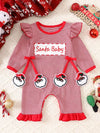 Storybook Christmas-Themed Striped Snap-Leg One-Piece — product view 1