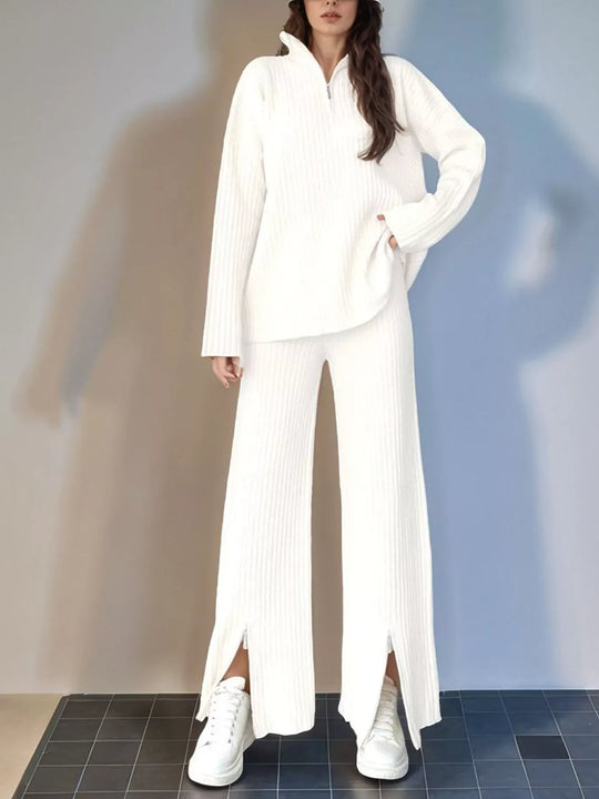 Another view: Women's Ribbed Knit Top & Pants Set