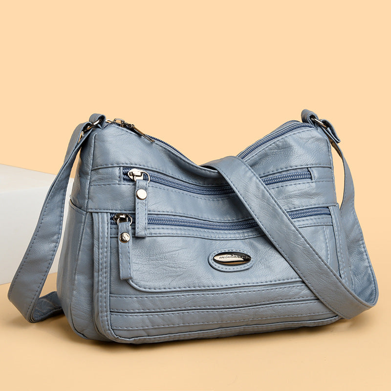 Women's Lightweight Soft PU Crossbody Shoulder Bag – Adjustable Strap, Multi-Color
