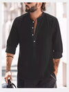 Mercer Band-Collar Stretch Shirt — color or detail view 7