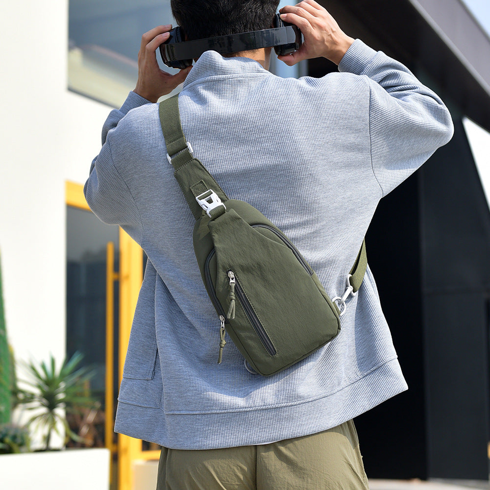 Women's Nylon Crossbody Bag – Compact Chest Pack | Casual Streetwear Shoulder Bag