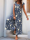 Solene Printed Crewneck Cap Sleeve Wide-Leg Jumpsuit — product view 9
