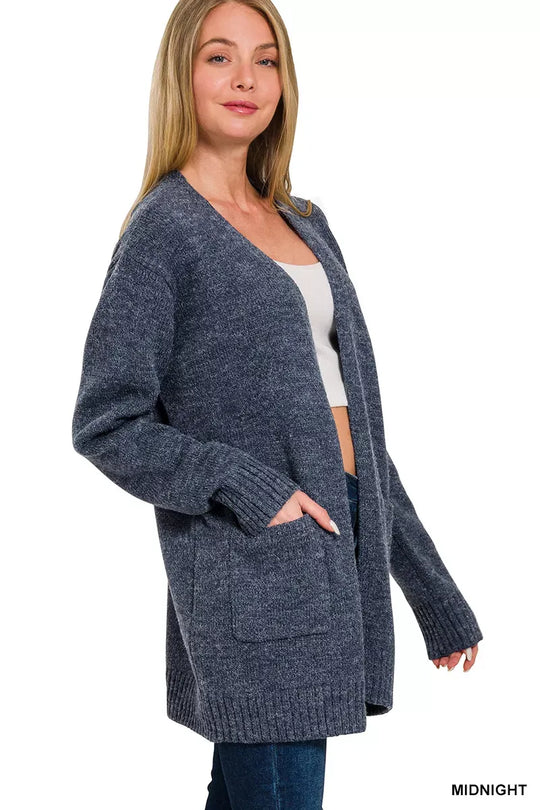 Another view: Zenana Open Front Sweater Cardigan