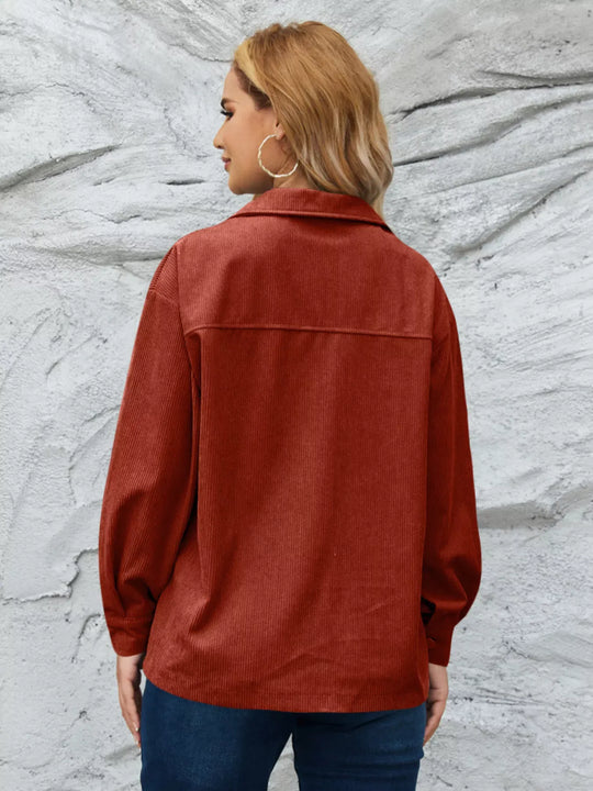 Another view: Casual Corduroy Button-Down Jacket