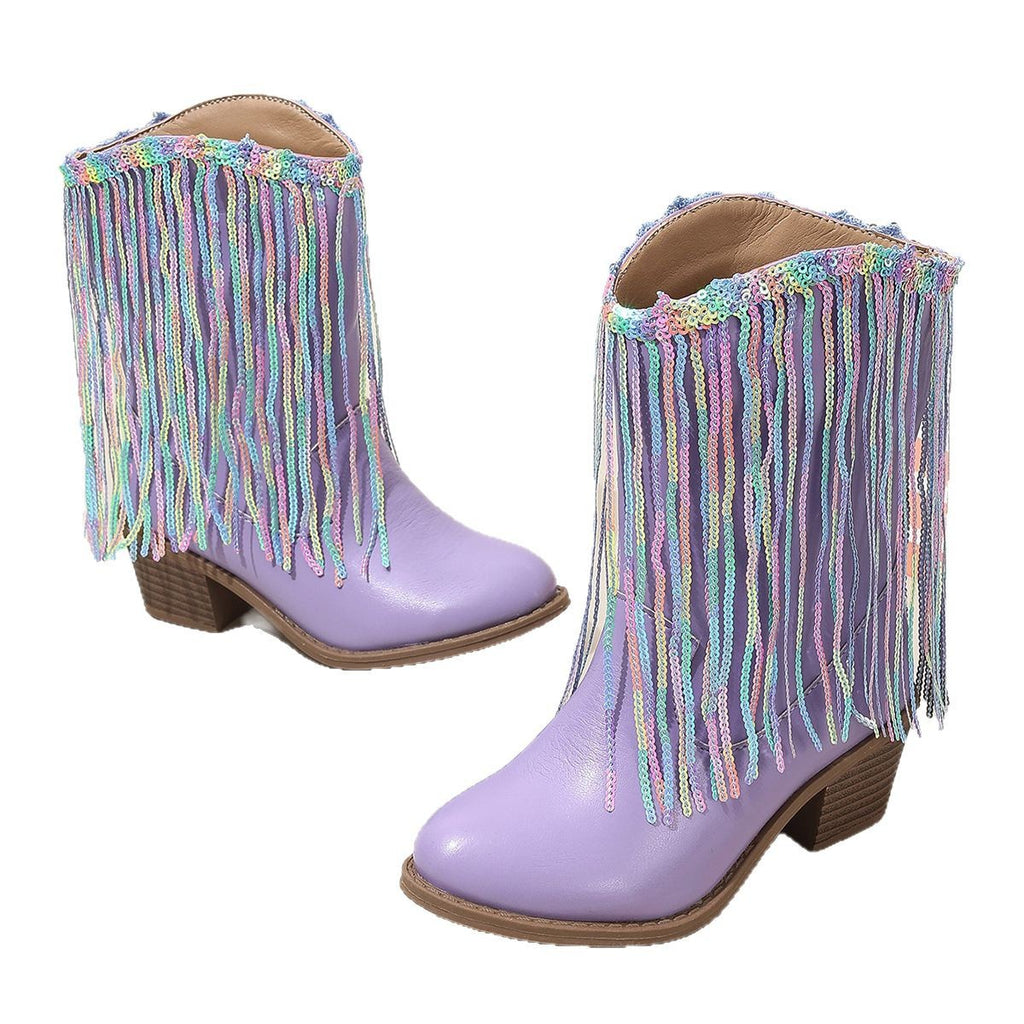 Western Fringe Ankle Boots