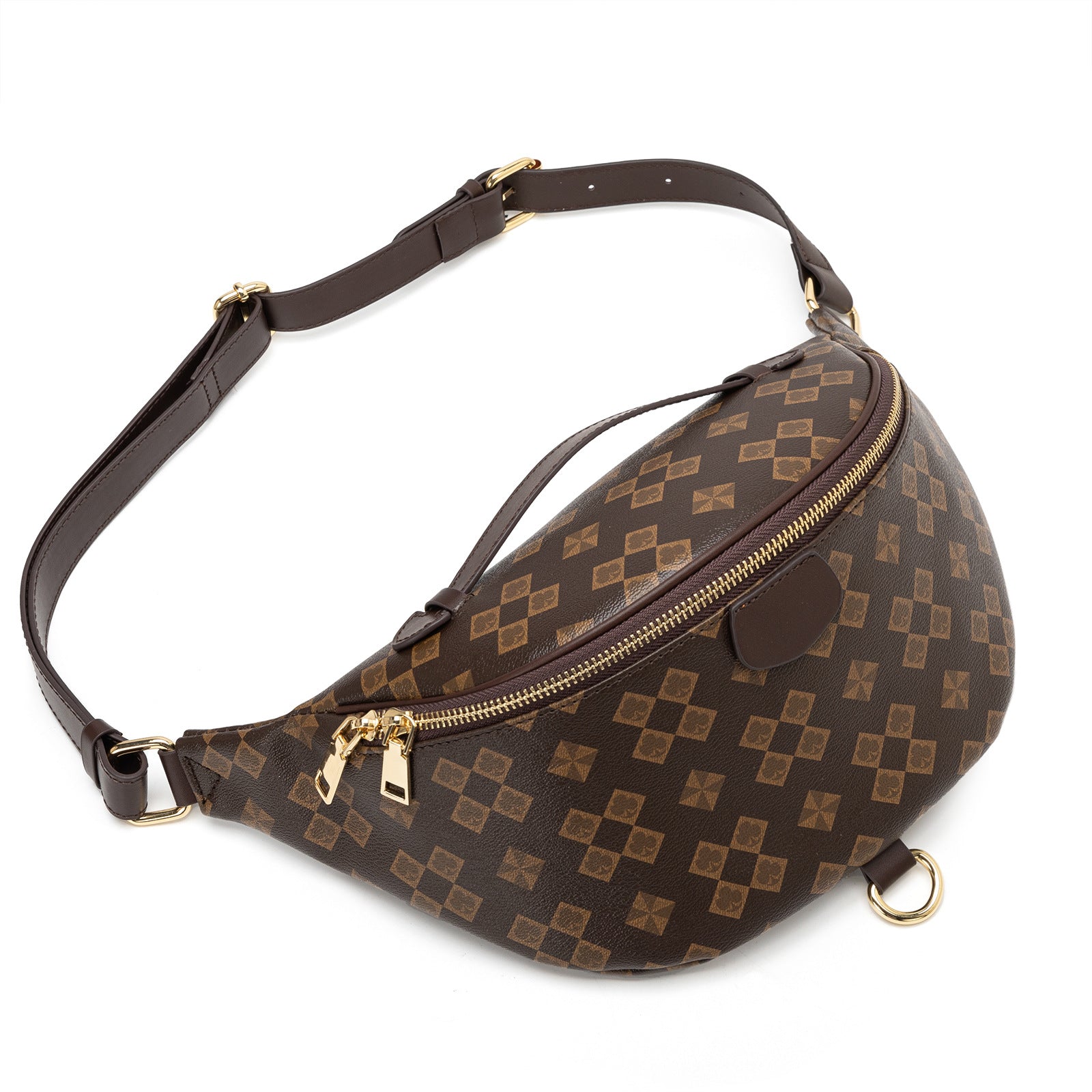 Women's Retro Plaid Crossbody Shoulder Bag - PU Leather Casual Handbag with Adjustable Strap