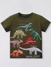 Sunny Days Dinosaur Skeleton Crewneck T-Shirt — product view 1