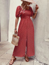 Noelle Printed Square Neck Puff Sleeve Jumpsuit — product view 8
