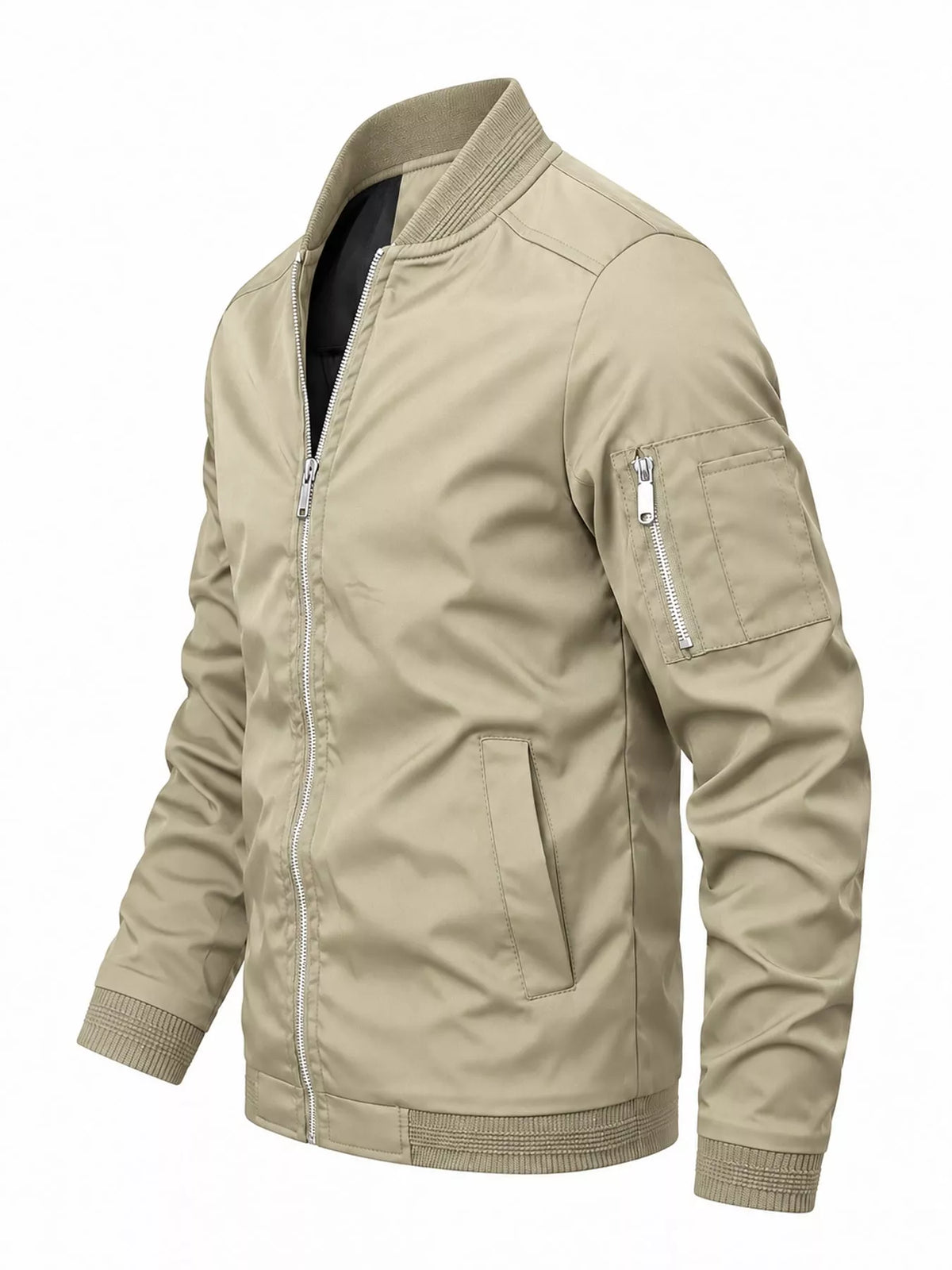 Men's Lightweight Bomber Jacket with Sleeve Pocket — photo 36