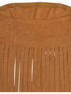 Women's long-fringe strapless tube top