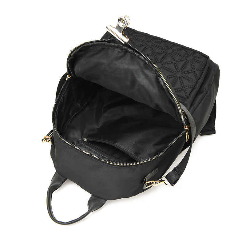 Women's Lightweight Nylon Backpack - High Capacity Travel Bag with Multiple Pockets