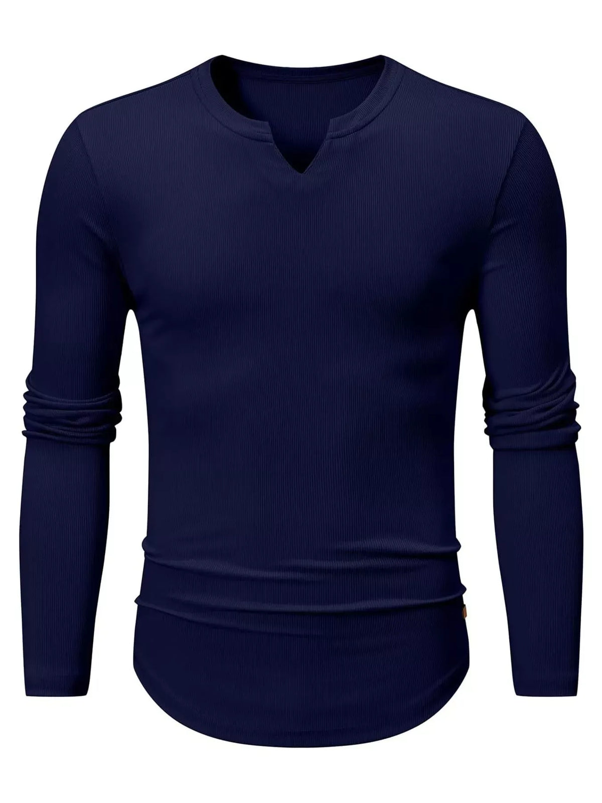 Men's Ribbed Slim-Fit Long-Sleeve Henley — photo 29