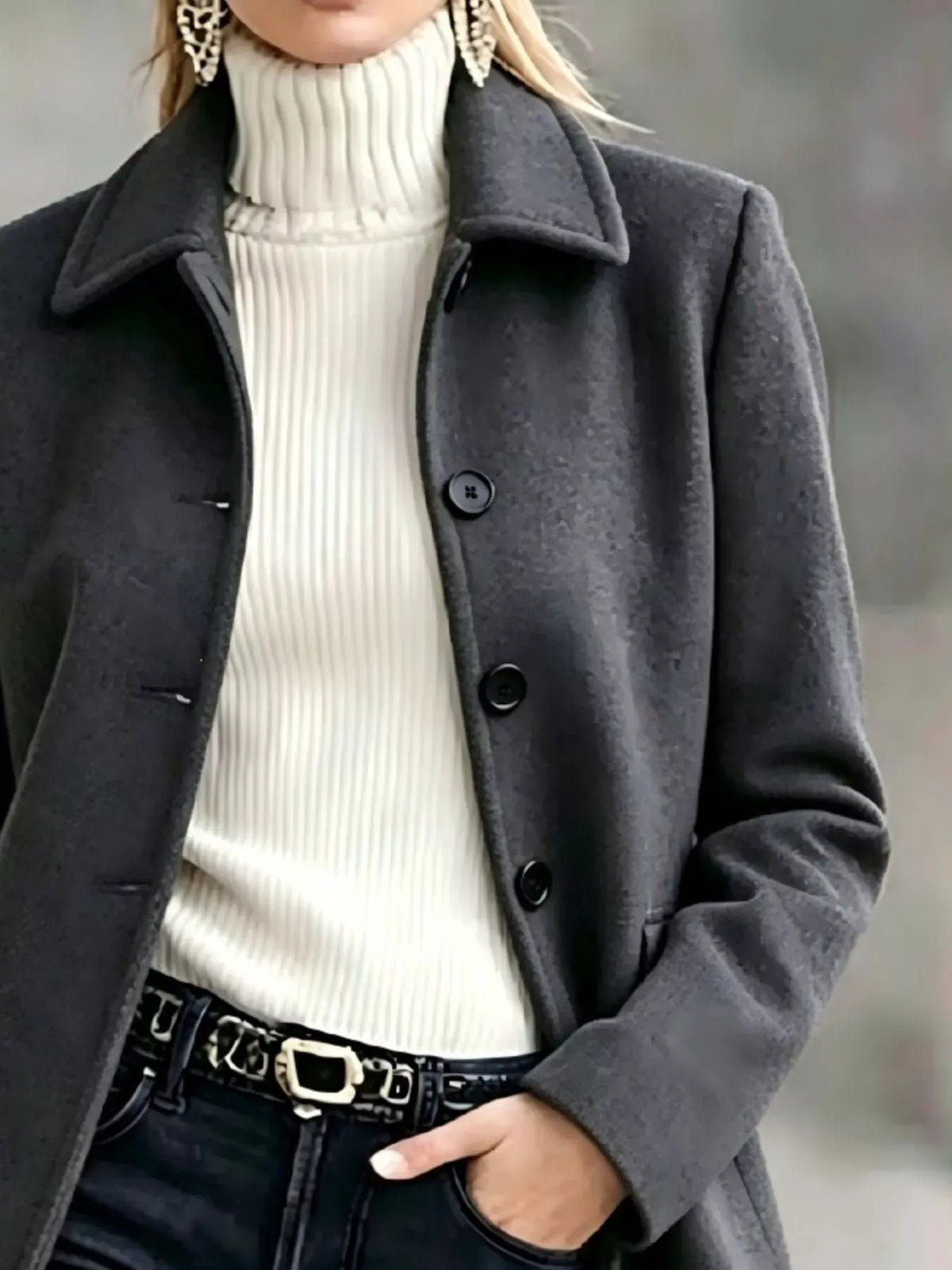 Women's Lined Button-Front Longline Coat — photo 10