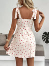 Valentina Heart Print Tie Shoulder A-Line Mini Dress — product view 6