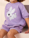 Bluebird Lane Bunny Half Sleeve Top and Shorts Set — product view 2