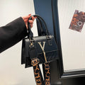 Women's Tassel Crossbody Bag - Structured PU Leather Shoulder Bag with Phone Pocket