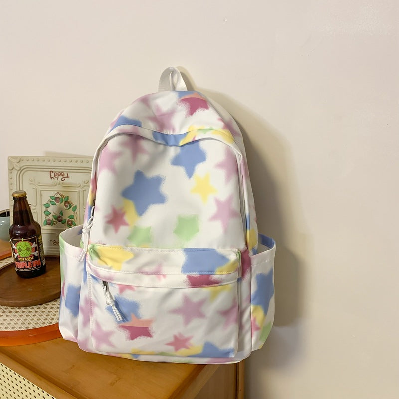 Sweet High-Capacity School Backpack for Girls - Oxford Cloth Student Bag