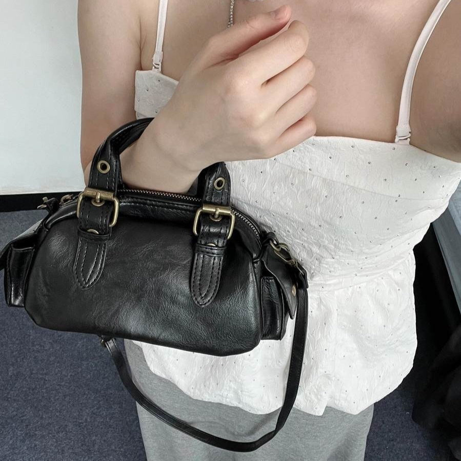 Crossbody Handbag – Patchwork Polyester Shoulder Bag