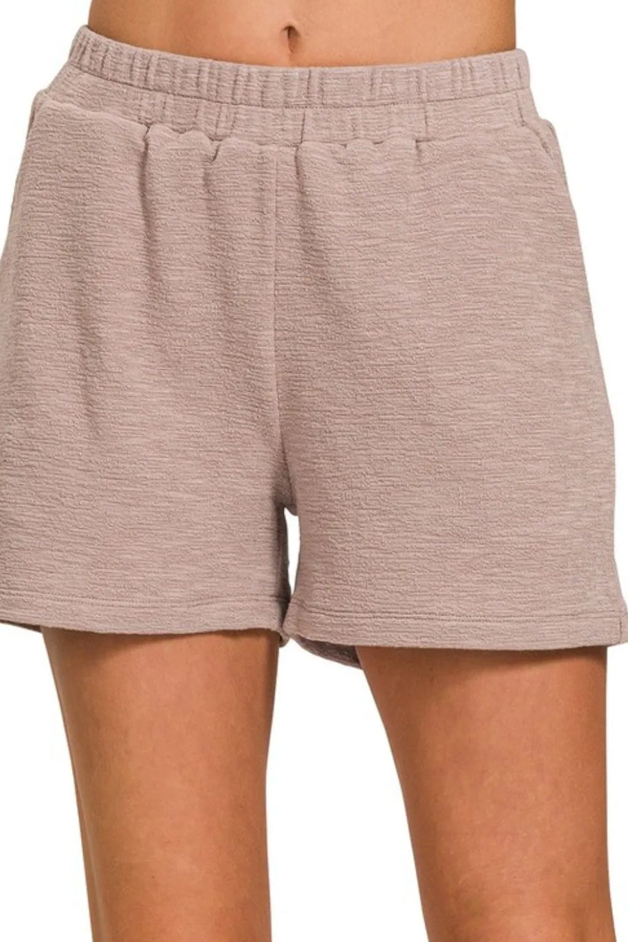 Cotton Slub Shorts — Ash Mocha
