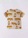 Little Orbit Tiger Print Crewneck Short-Sleeve T-Shirt — product view 2