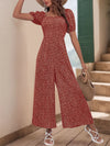 Vesper Printed Square Neck Puff Sleeve Jumpsuit — product view 12