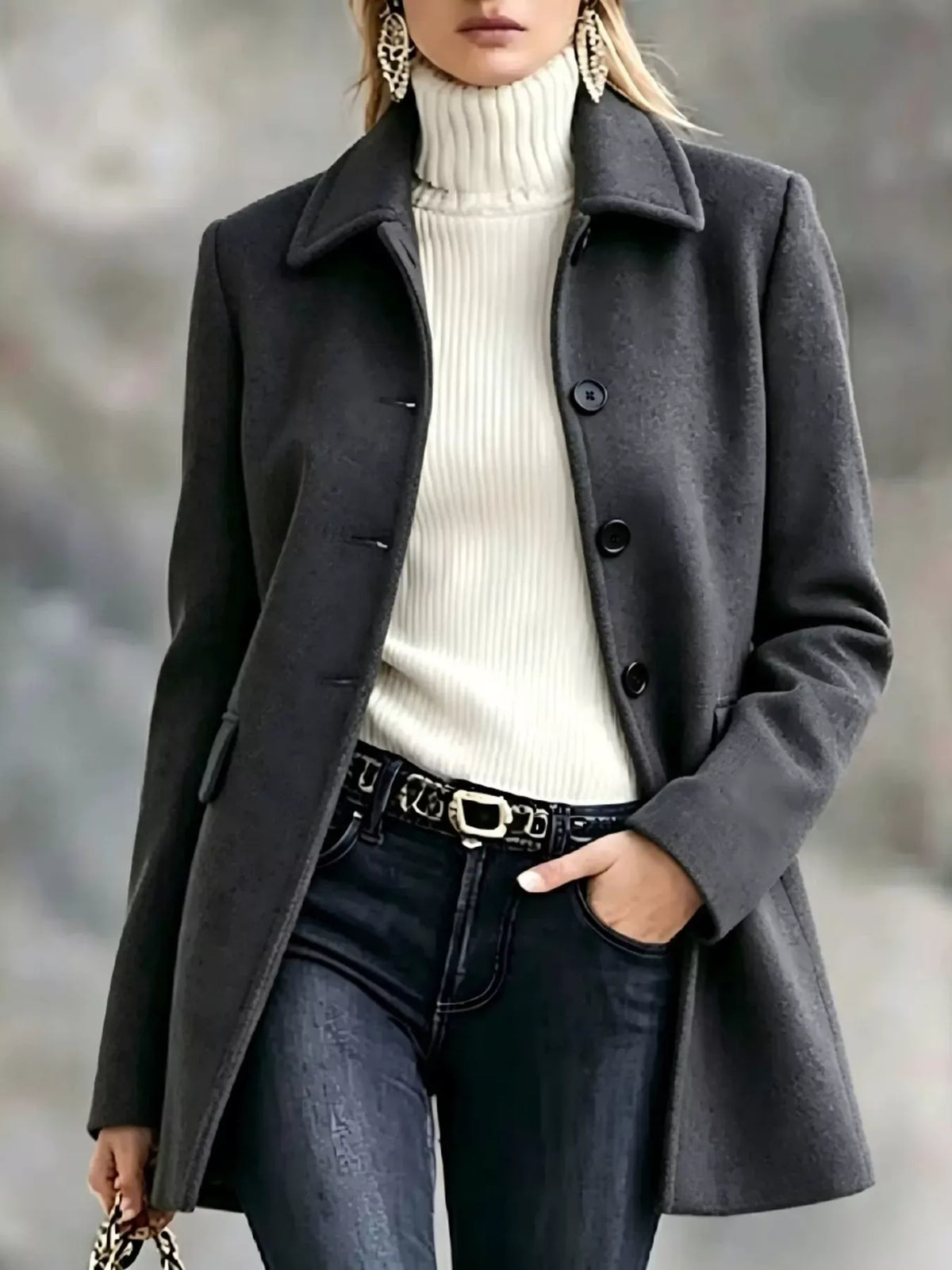 Women's Lined Button-Front Longline Coat — photo 9