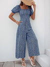 Noelle Printed Square Neck Puff Sleeve Jumpsuit — product view 35
