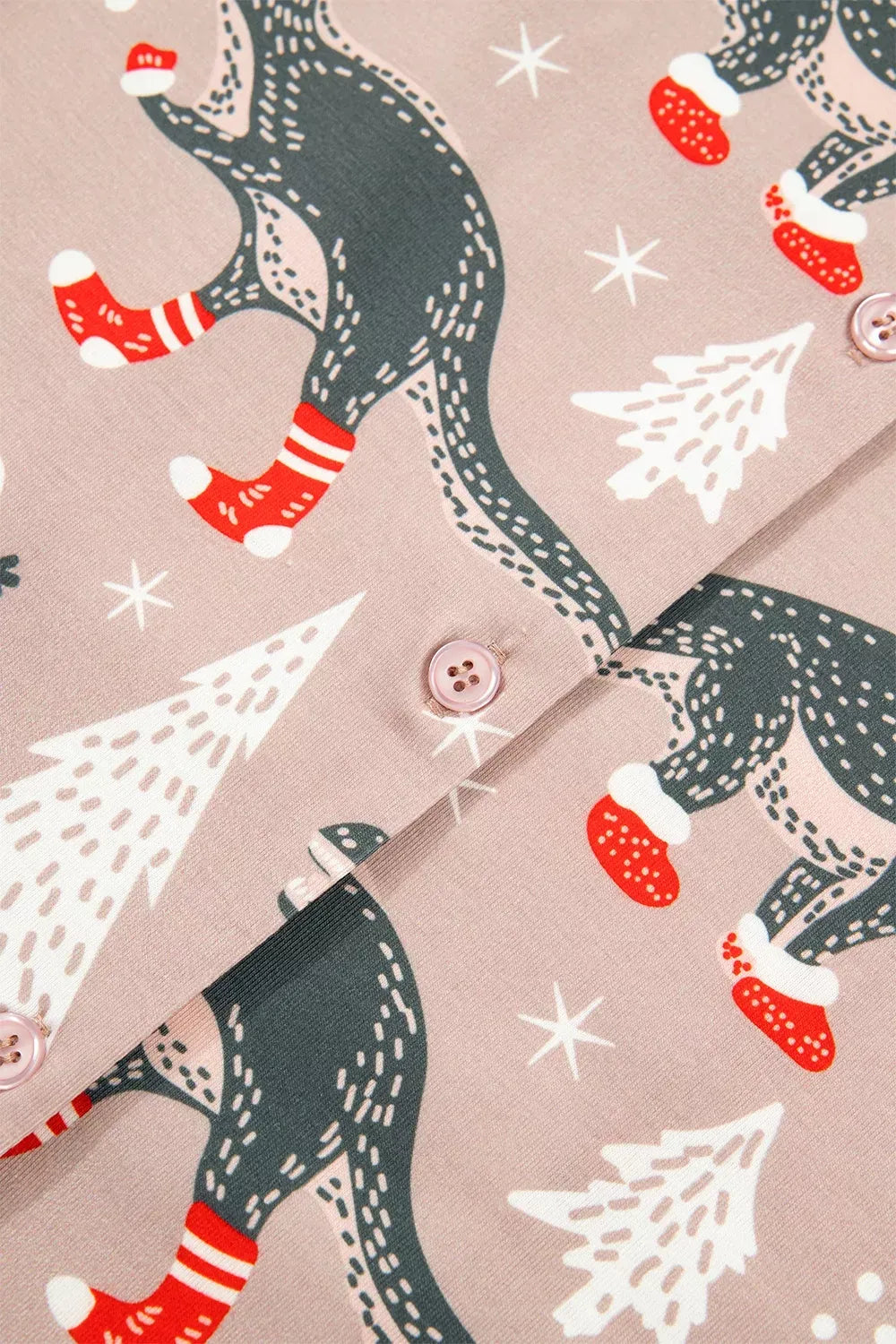 Women's Abstract-Print Button-Up Two-Piece Lounge Set — photo 8