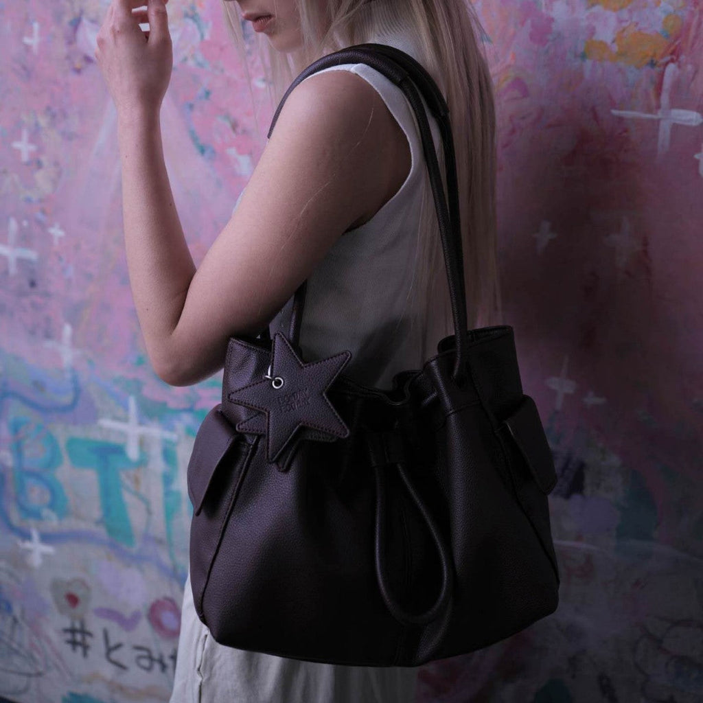 Cloud-Shaped Large Capacity Tote Bag for Women - PU Leather Shoulder Bag with Compartments