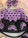 Clover Club Ladybug Polka Dot Ruffle-Trim Top and Pants Set with Headband — product view 9