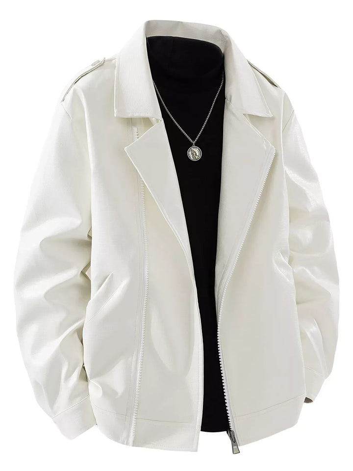 Men's Plus Size Lapel Collar Long-Sleeve Outerwear