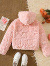 Wildwood Heart Pattern Fuzzy Hooded Outerwear — product view 3