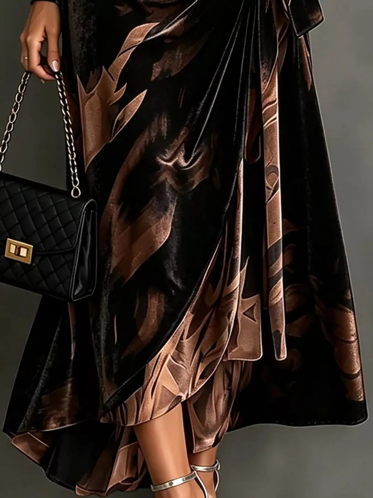 Women's High-Low Surplice Dress with Tie Waist — photo 37