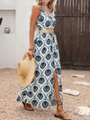 Dahlia Printed Slit Sleeveless Maxi Dress — product view 4