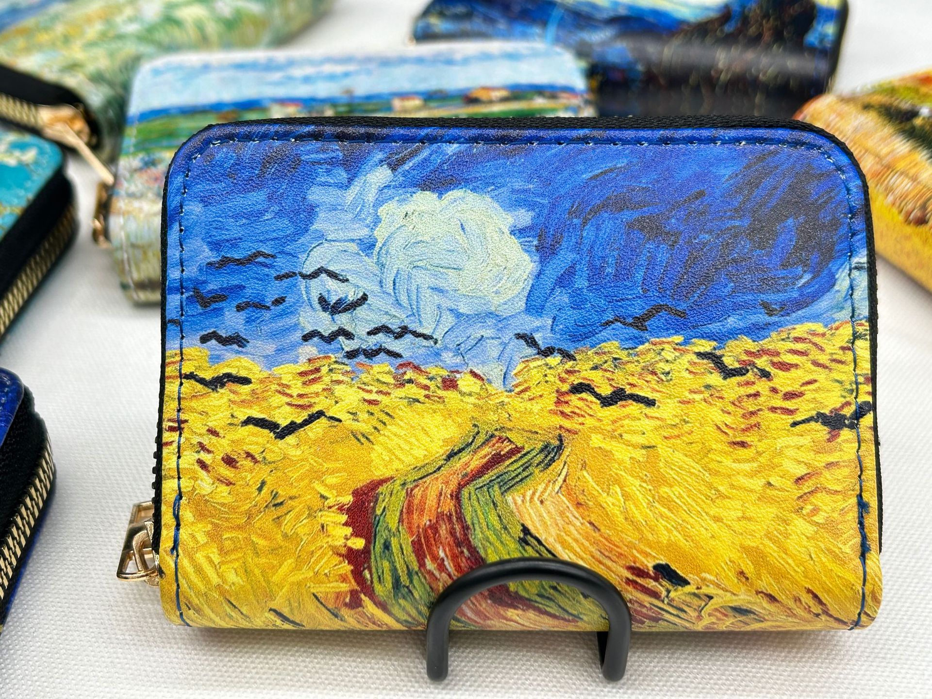 Van Gogh Art Cardholder Wallet | Anti-Magnetic Multi-Card Holder | Foldable PU Leather Card Case