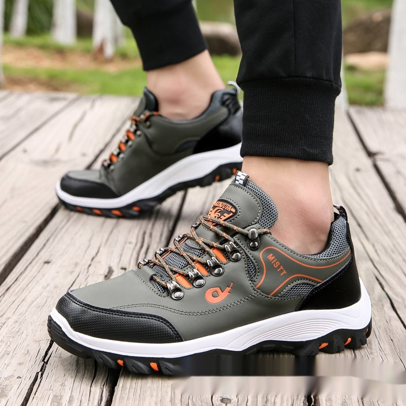 Men's Color-Block Hiking Shoes – Lightweight Outdoor Trail Sneakers