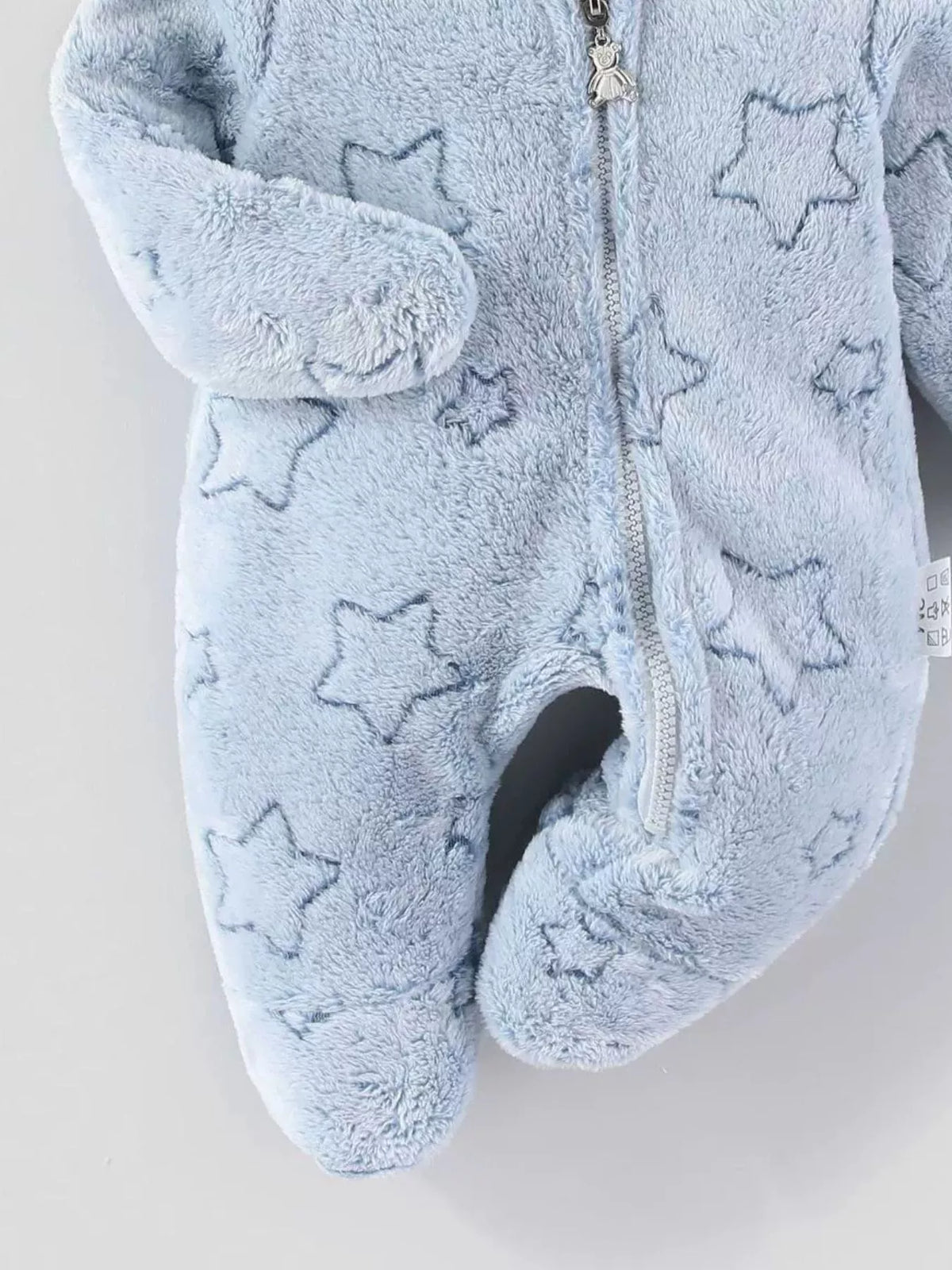 Plush Hooded Baby One-Piece