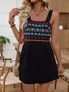 Marais Embroidered Wide Strap Romper — product view 3