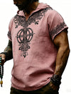 Rune Print Short-Sleeve Hooded Top — color or detail view 16