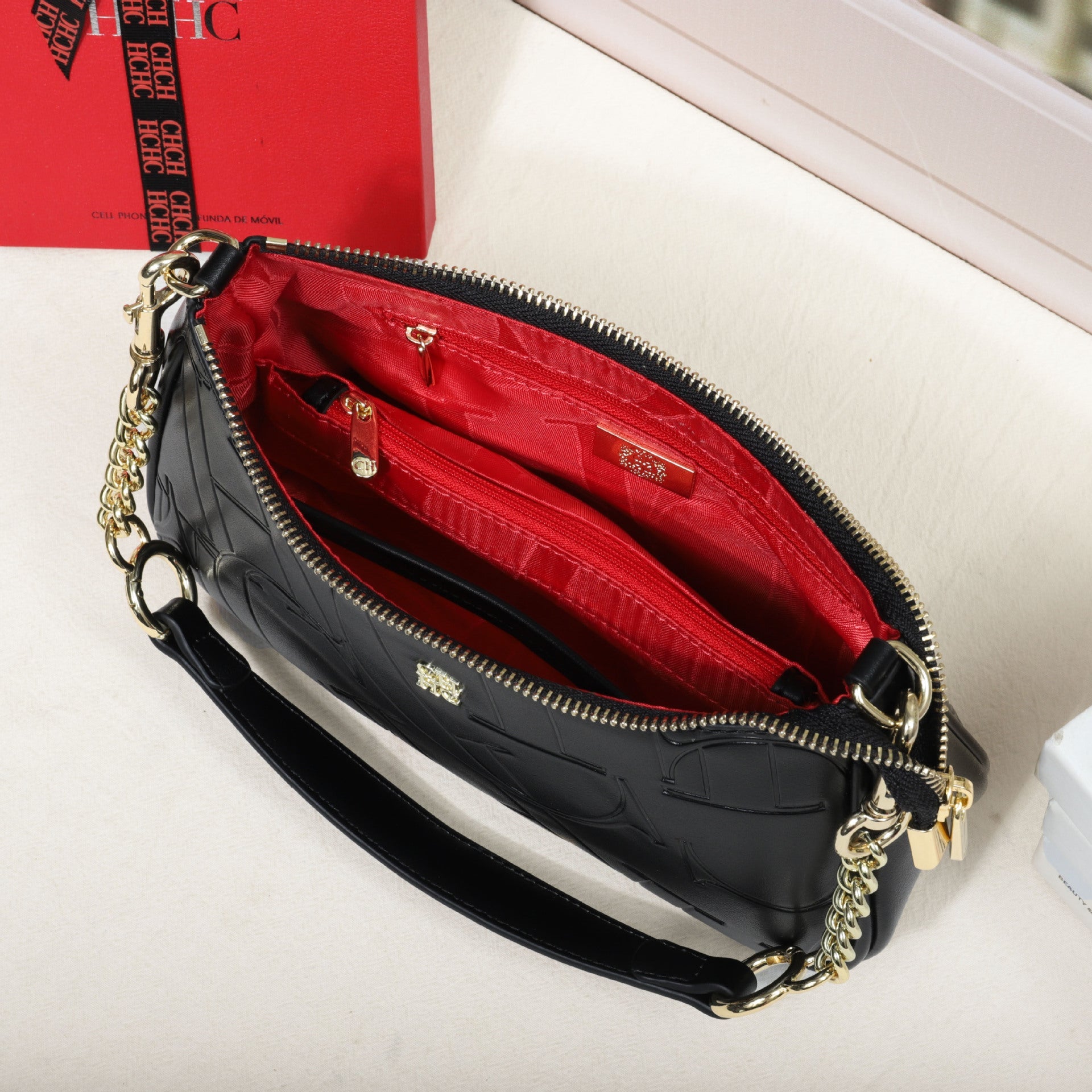 Embossed Letter Crossbody Bag - Women's PU Leather Shoulder Bag with Adjustable Strap
