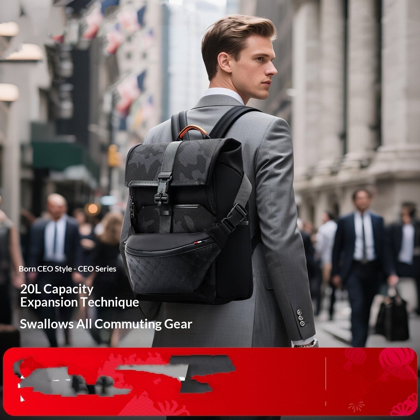 Men's Minimalist Casual Backpack