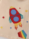 Moonbeam Rocket Embroidered Short-Sleeve T-Shirt — product view 3
